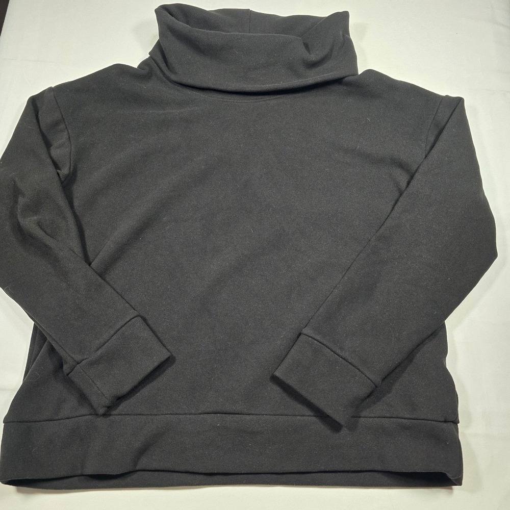 Time and Tru Women Black Cowl Neck Sweatshirt Pullover‎ Size S 4-6
